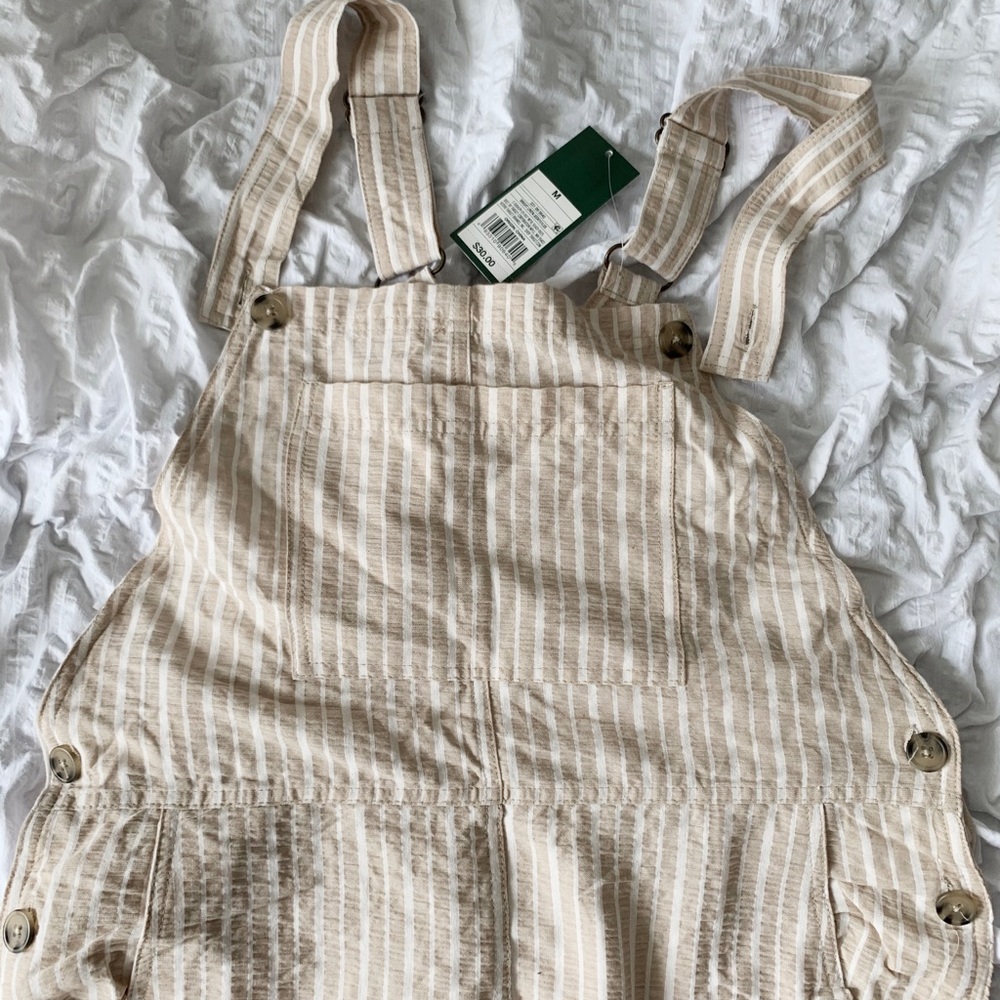 Wild Fable Linen Pant Overalls in Cream Size M